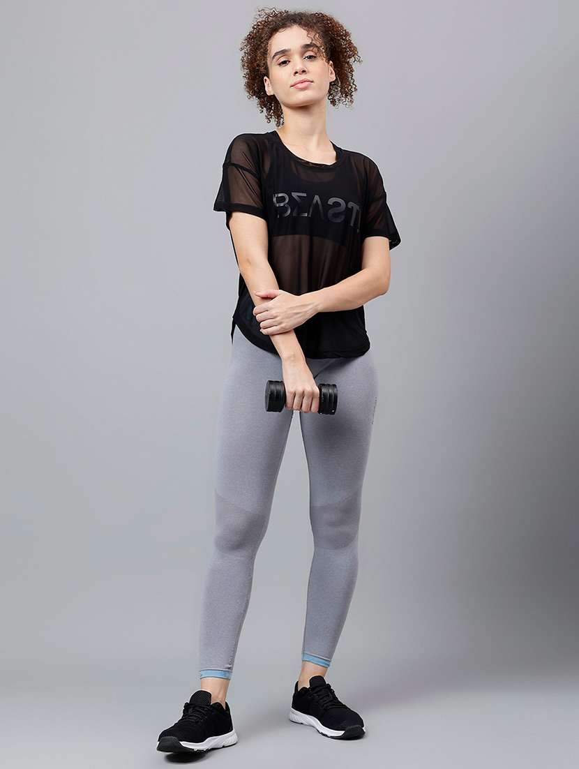 women typography printed relaxed fit dri-fit t-shirt - 21762957 -  Standard Image - 4