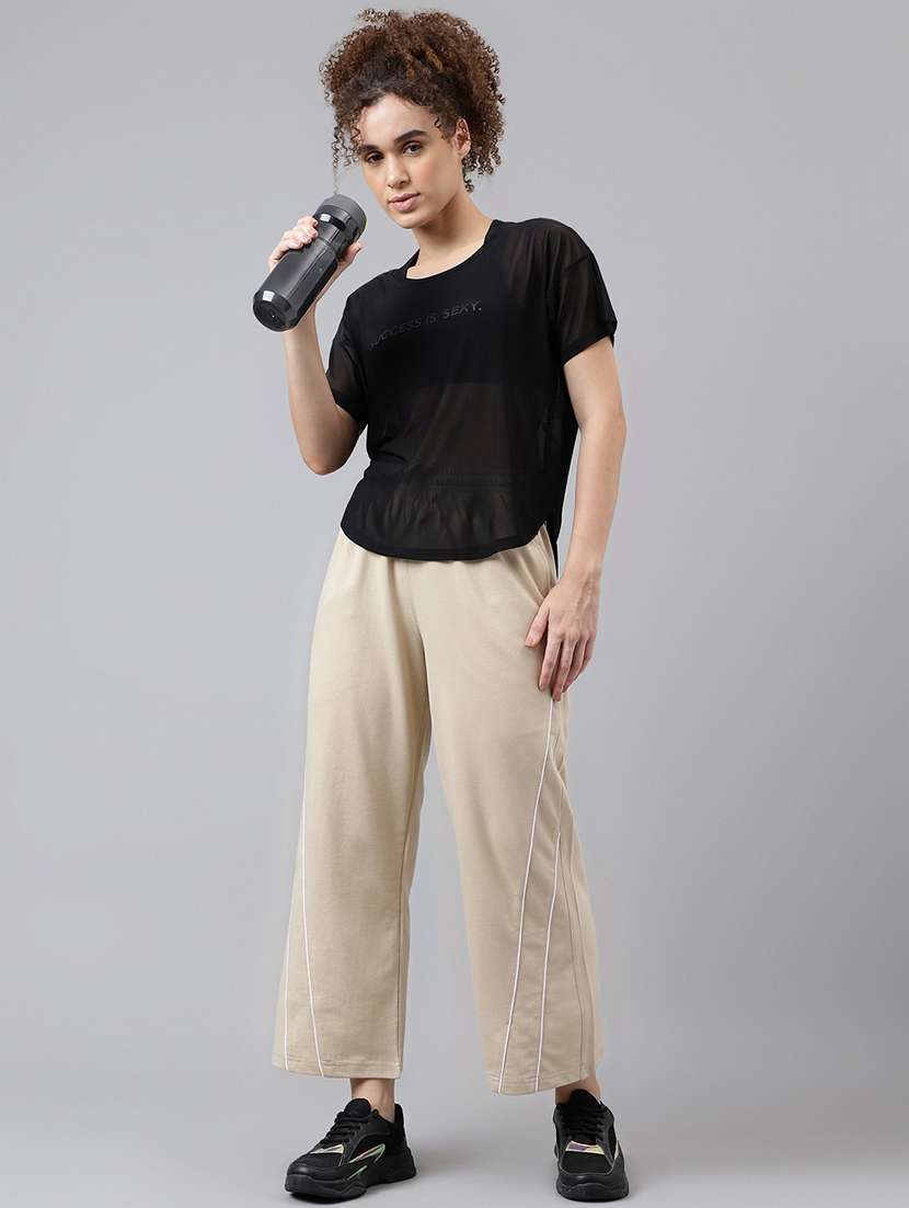 women typography printed relaxed fit dri-fit t-shirt - 21762959 -  Standard Image - 4