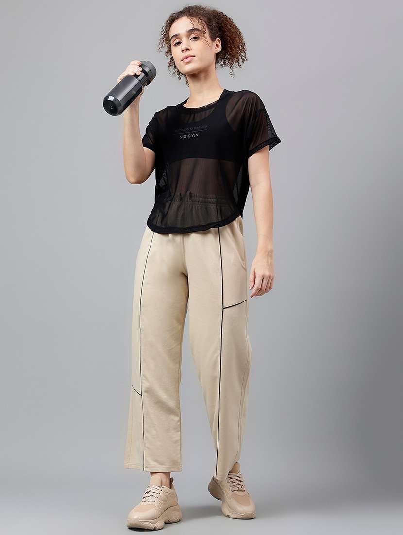 women typography printed relaxed fit dri-fit t-shirt - 21762966 -  Standard Image - 4