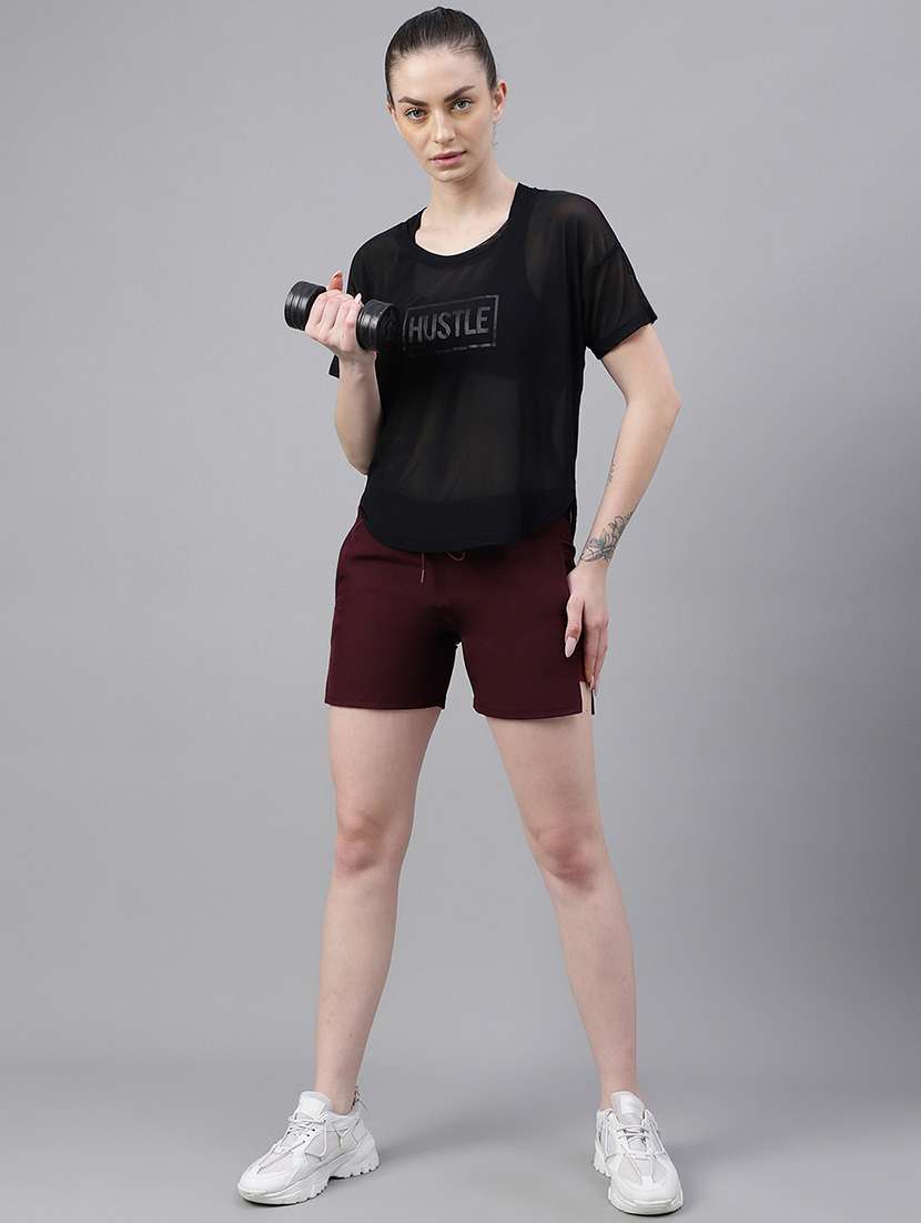 women printed round neck dri fit t-shirt - 21762967 -  Standard Image - 4