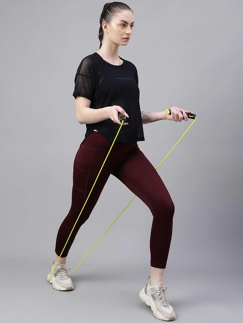 women printed round neck dri fit t-shirt - 21762968 -  Standard Image - 4