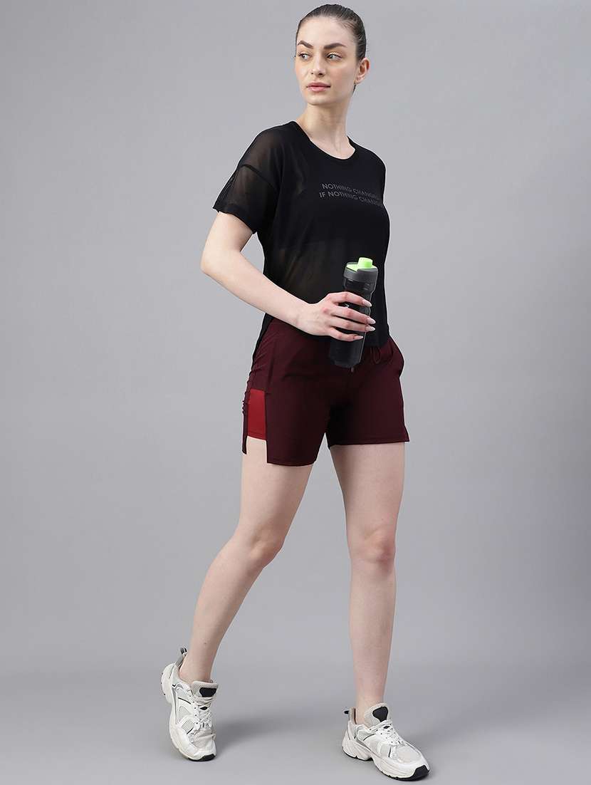 women typography printed relaxed fit dri-fit t-shirt - 21762969 -  Standard Image - 4