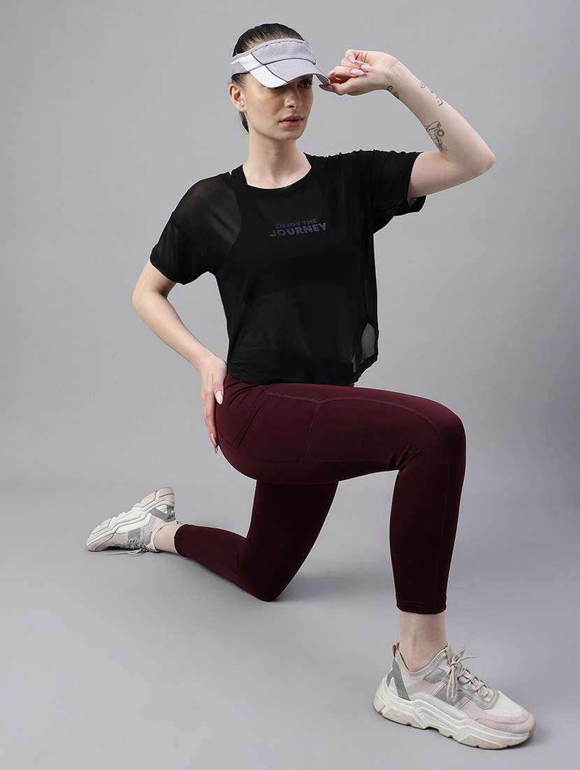 women typography printed relaxed fit dri-fit t-shirt - 21762970 -  Standard Image - 4