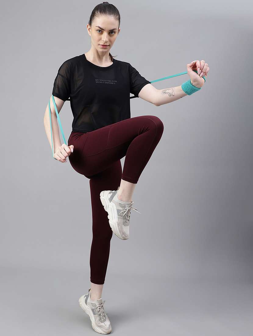 women printed round neck dri fit t-shirt - 21762977 -  Standard Image - 4