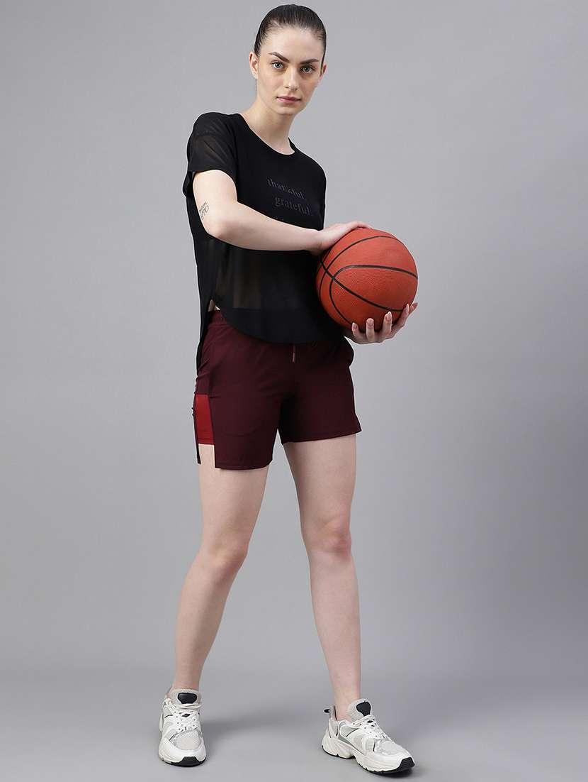 women printed round neck dri fit t-shirt - 21762978 -  Standard Image - 4