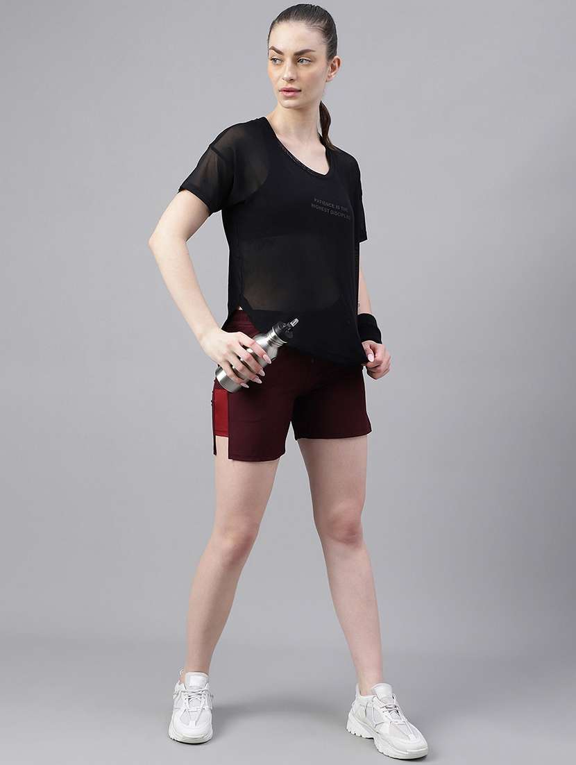 women printed round neck dri fit t-shirt - 21762979 -  Standard Image - 4