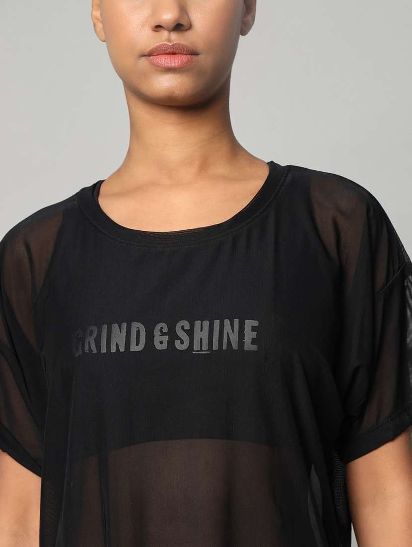 women printed round neck dri fit t-shirt - 21762984 -  Standard Image - 6