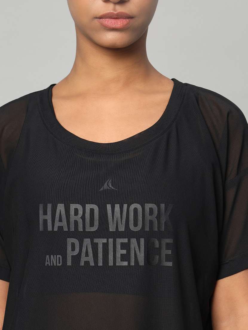 women printed round neck dri fit t-shirt - 21762985 -  Standard Image - 6