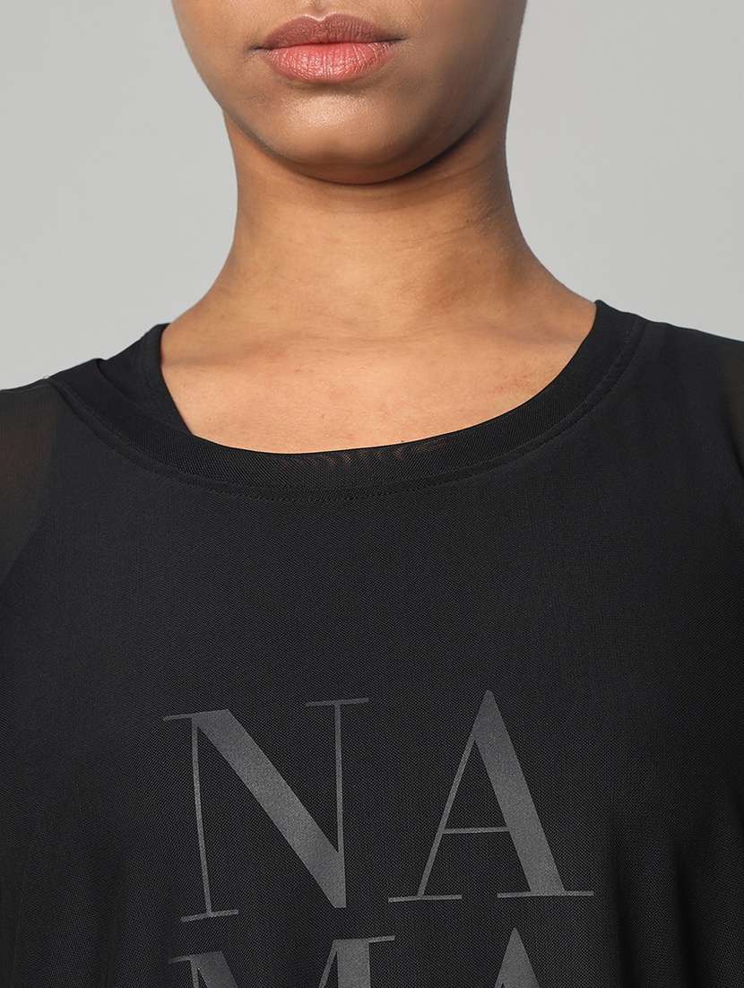 women typography printed relaxed fit dri-fit t-shirt - 21762987 -  Standard Image - 6