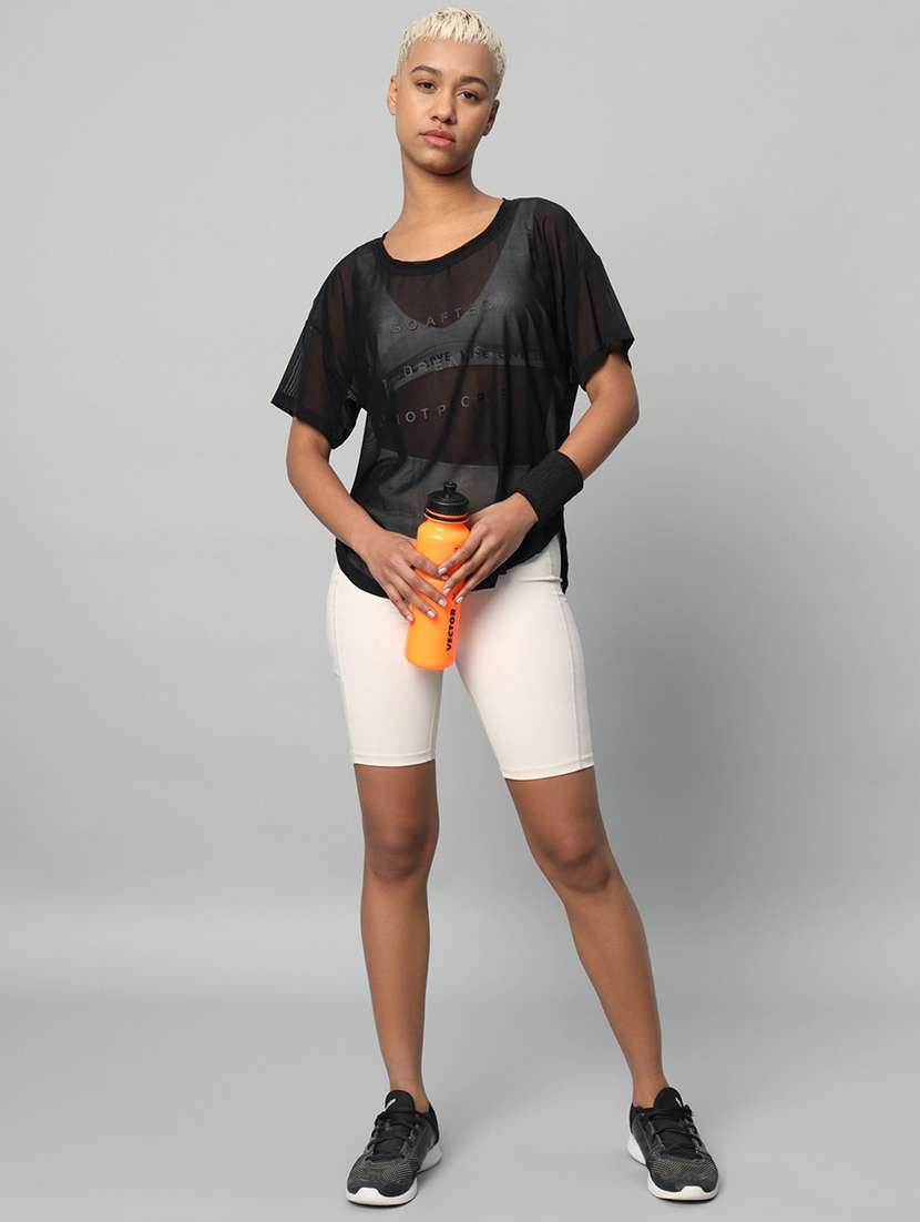 women typography printed relaxed fit dri-fit t-shirt - 21762993 -  Standard Image - 4