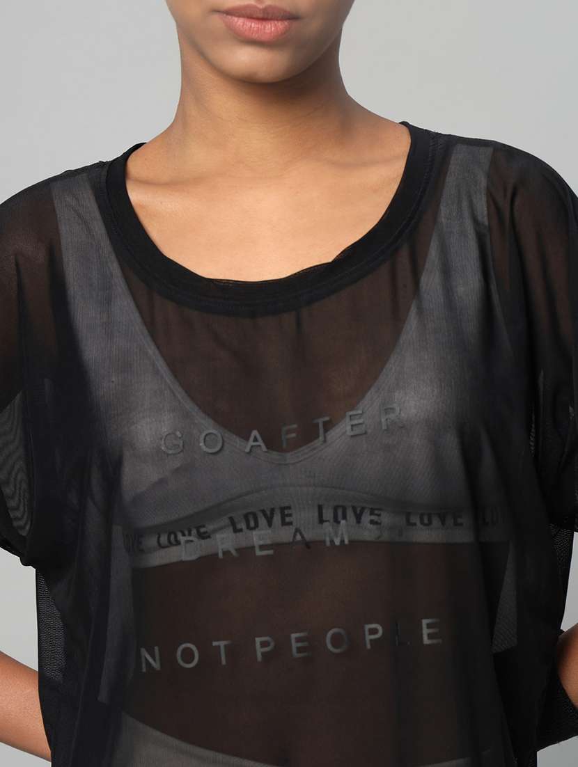 women typography printed relaxed fit dri-fit t-shirt - 21762993 -  Standard Image - 6