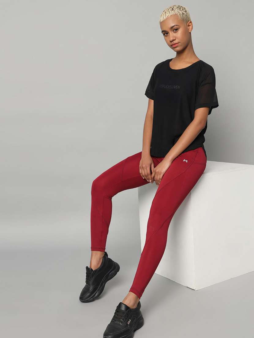 women typography printed relaxed fit dri-fit t-shirt - 21762996 -  Standard Image - 4