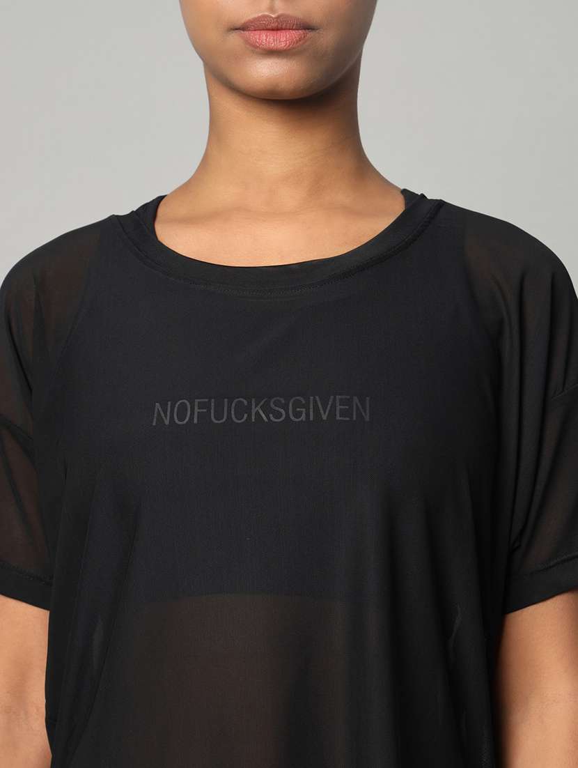 women typography printed relaxed fit dri-fit t-shirt - 21762996 -  Standard Image - 6