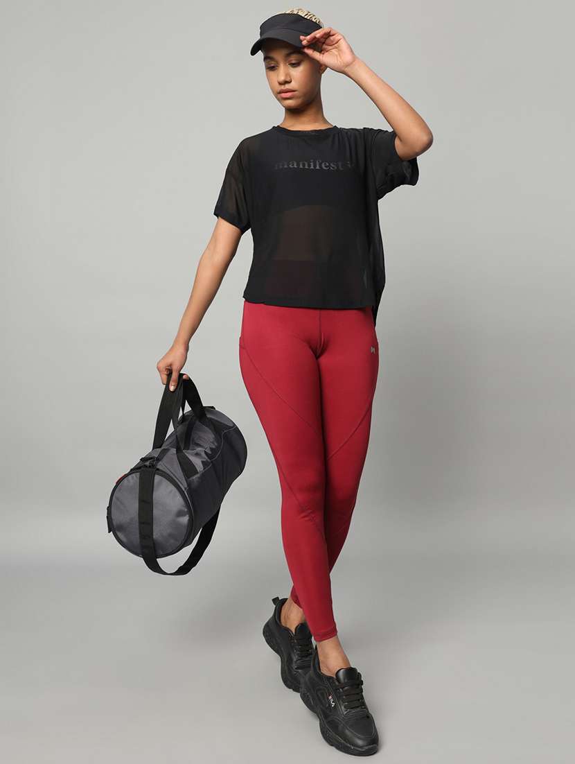 women typography printed relaxed fit dri-fit t-shirt - 21762997 -  Standard Image - 4