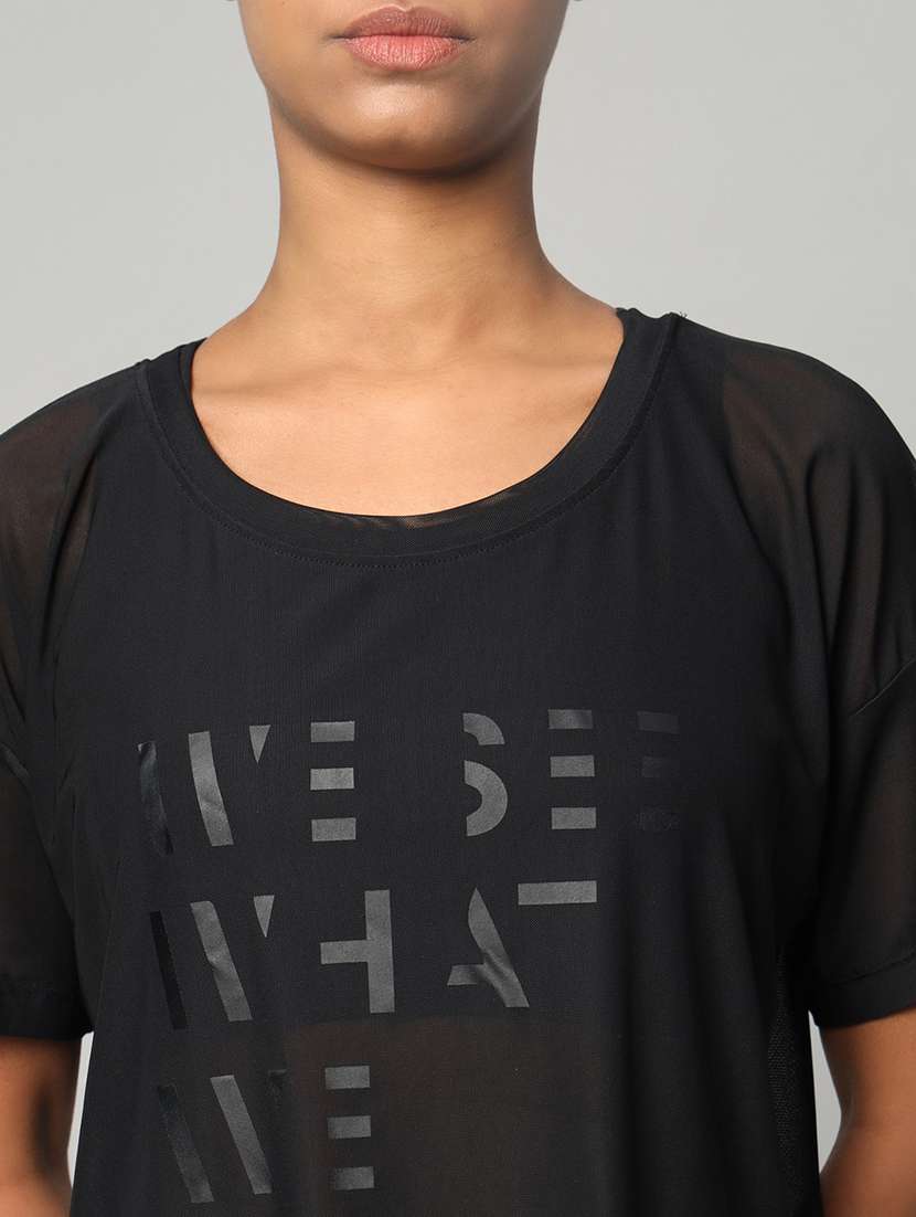 women typography printed relaxed fit dri-fit t-shirt - 21763005 -  Standard Image - 6