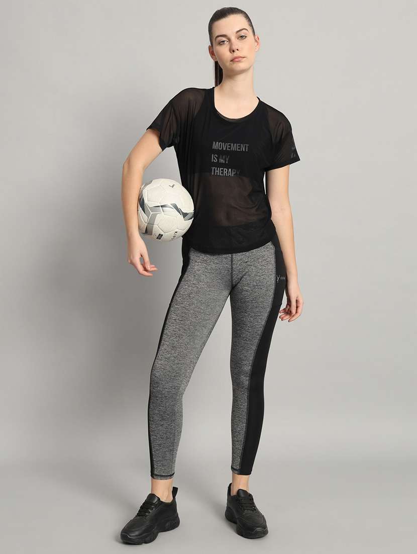 women typography printed relaxed fit dri-fit t-shirt - 21763009 -  Standard Image - 4