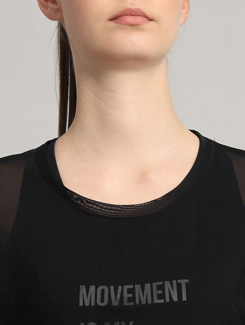 women typography printed relaxed fit dri-fit t-shirt - 21763009 -  Standard Image - 6