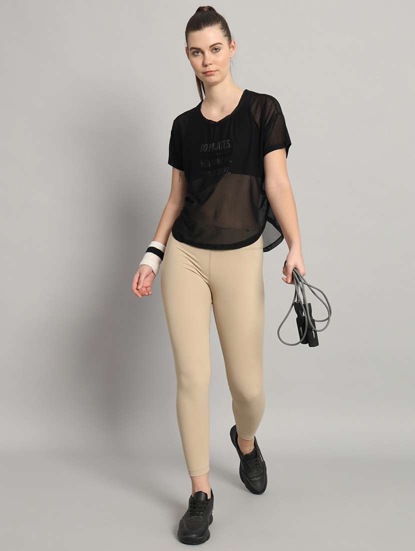 women typography printed relaxed fit dri-fit t-shirt - 21763012 -  Standard Image - 4