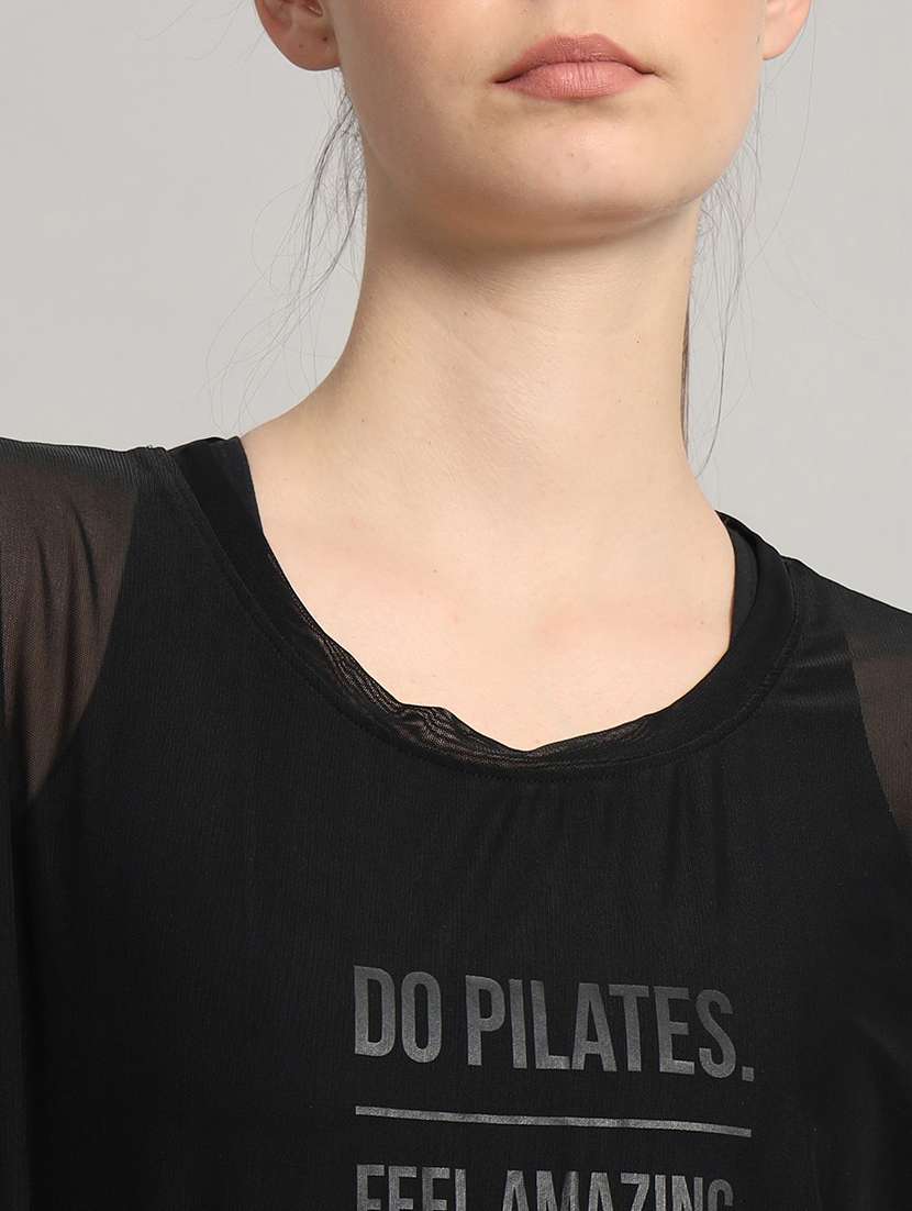 women typography printed relaxed fit dri-fit t-shirt - 21763012 -  Standard Image - 6