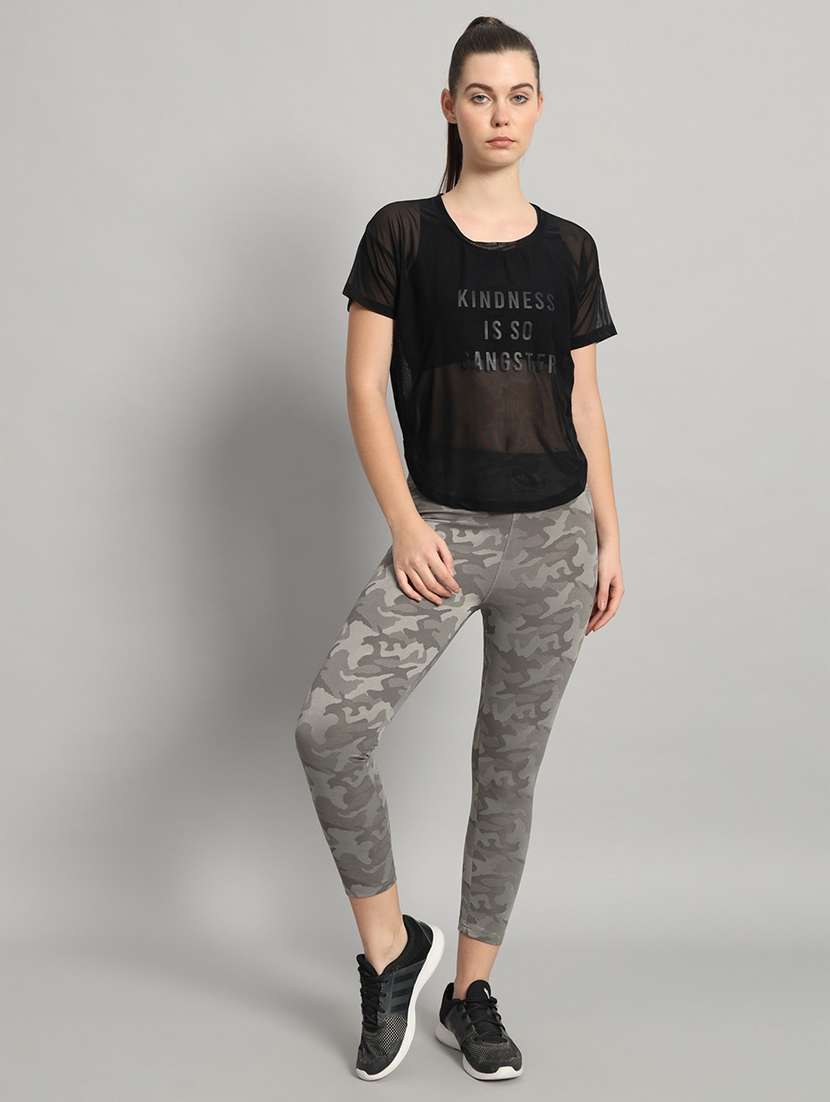 women typography printed relaxed fit dri-fit t-shirt - 21763013 -  Standard Image - 4