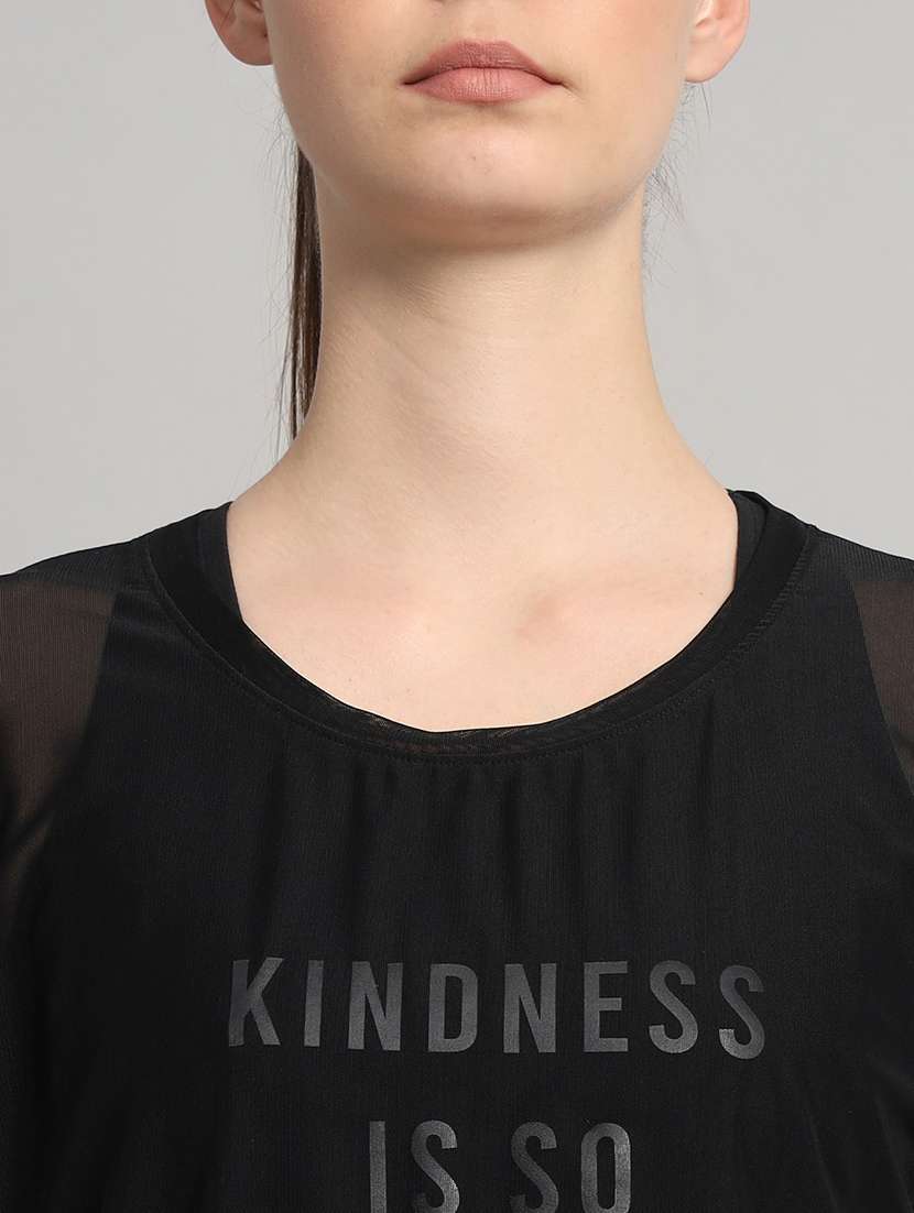 women typography printed relaxed fit dri-fit t-shirt - 21763013 -  Standard Image - 6