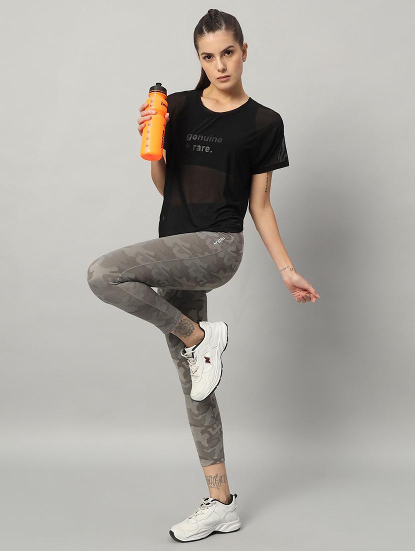 women typography printed relaxed fit dri-fit t-shirt - 21763017 - Standard Image - 4