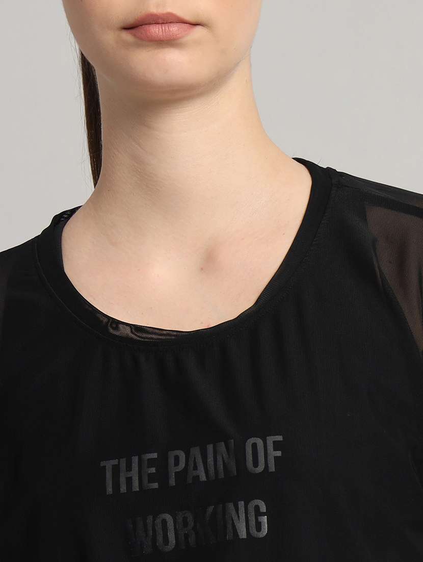 women typography printed relaxed fit dri-fit t-shirt - 21763018 -  Standard Image - 6