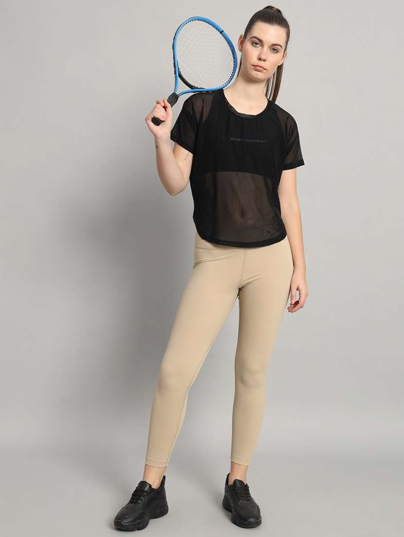 women typography printed relaxed fit dri-fit t-shirt - 21763020 -  Standard Image - 4