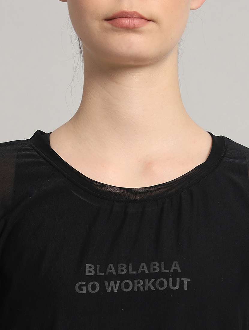 women typography printed relaxed fit dri-fit t-shirt - 21763021 -  Standard Image - 6