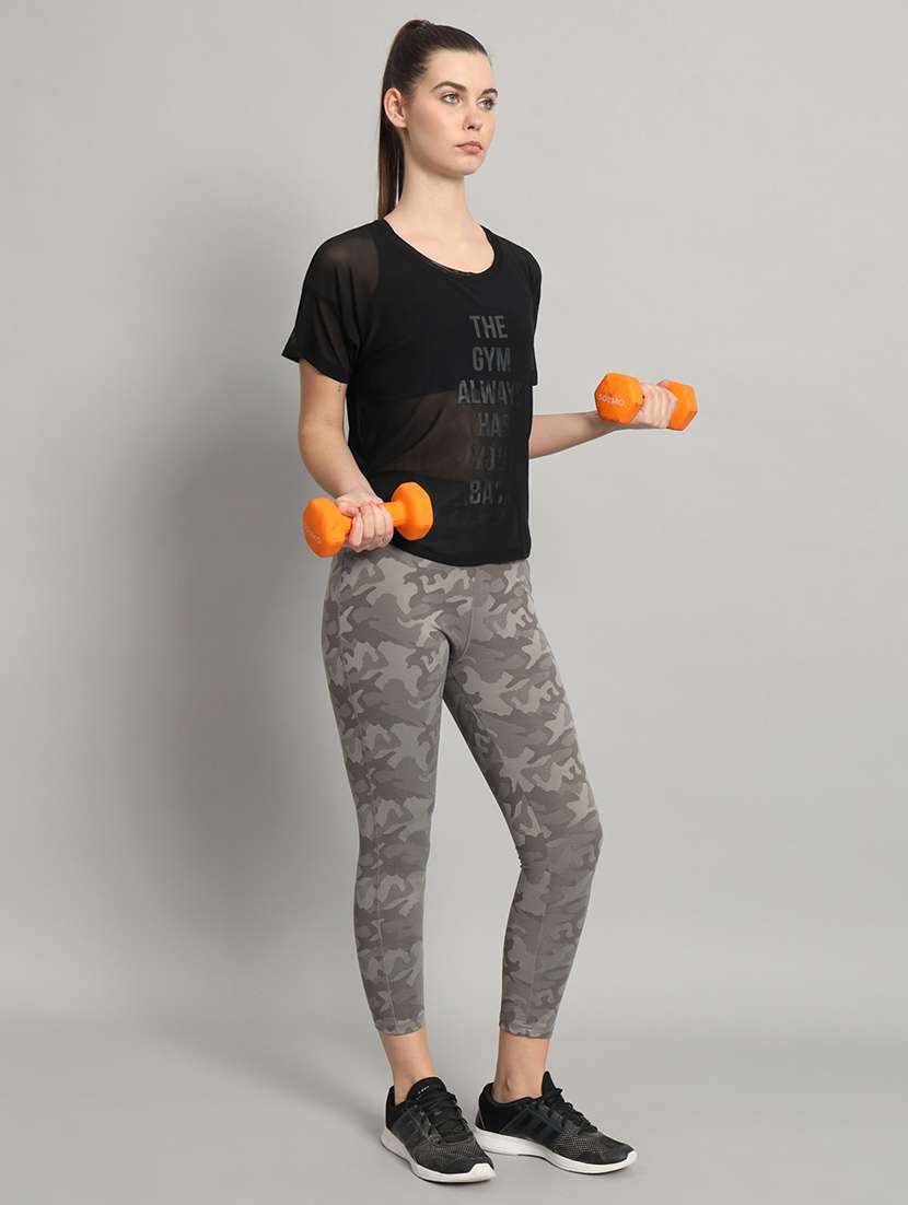women typography printed relaxed fit dri-fit t-shirt - 21763024 -  Standard Image - 4