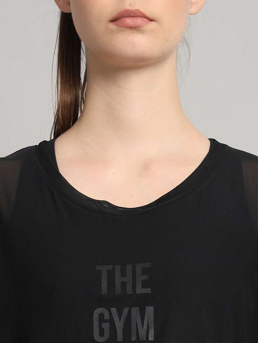 women typography printed relaxed fit dri-fit t-shirt - 21763024 -  Standard Image - 6