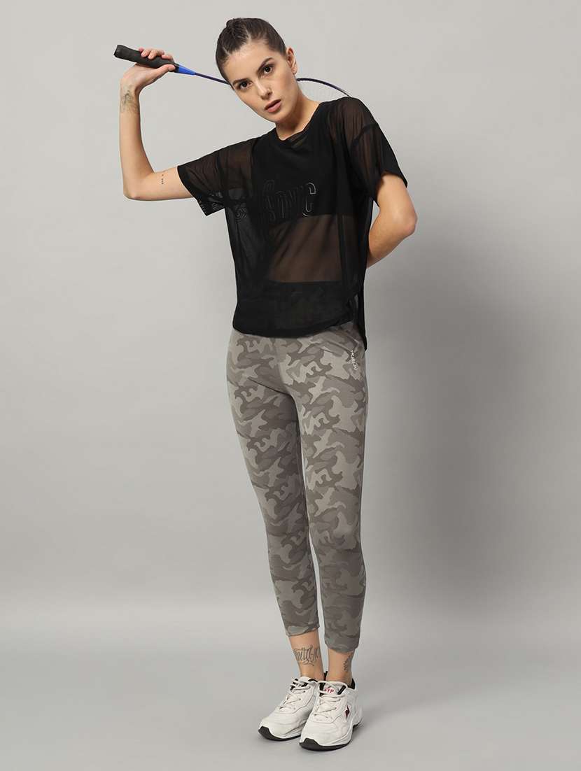 women typography printed relaxed fit dri-fit t-shirt - 21763027 -  Standard Image - 4