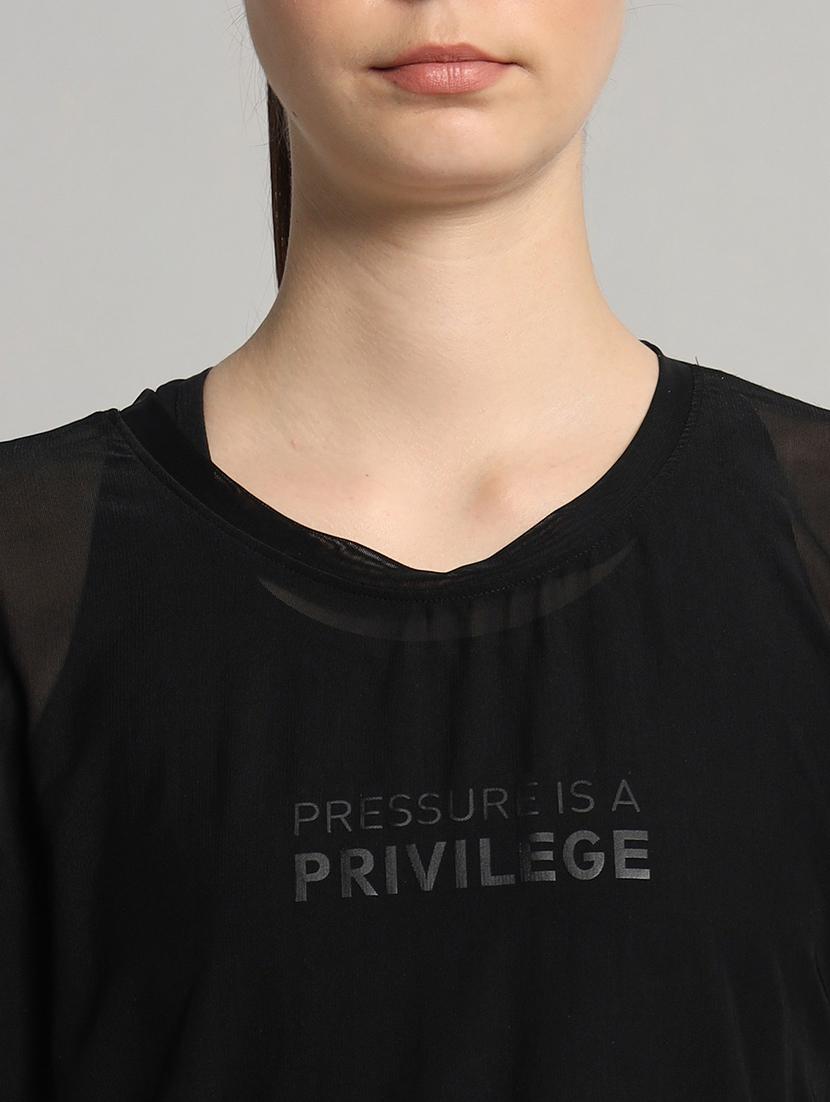 women typography printed relaxed fit dri-fit t-shirt - 21763028 - Standard Image - 6