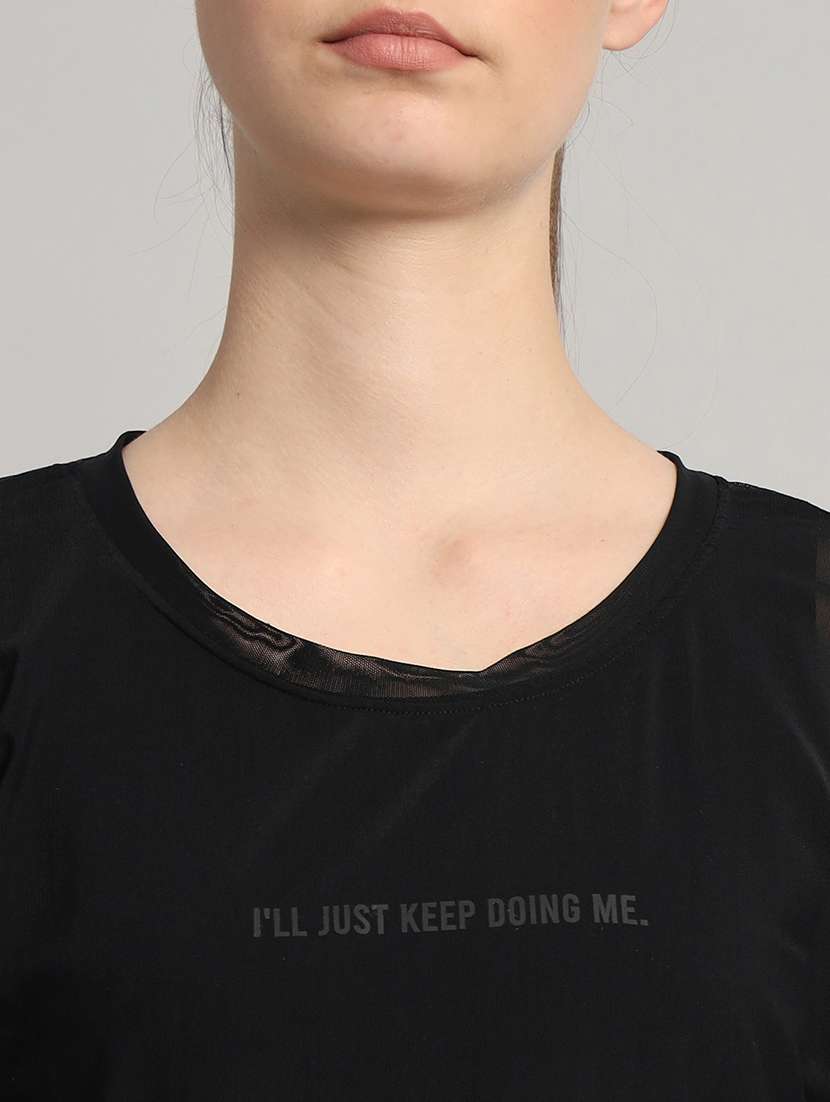 women typography printed relaxed fit dri-fit t-shirt - 21763029 -  Standard Image - 6