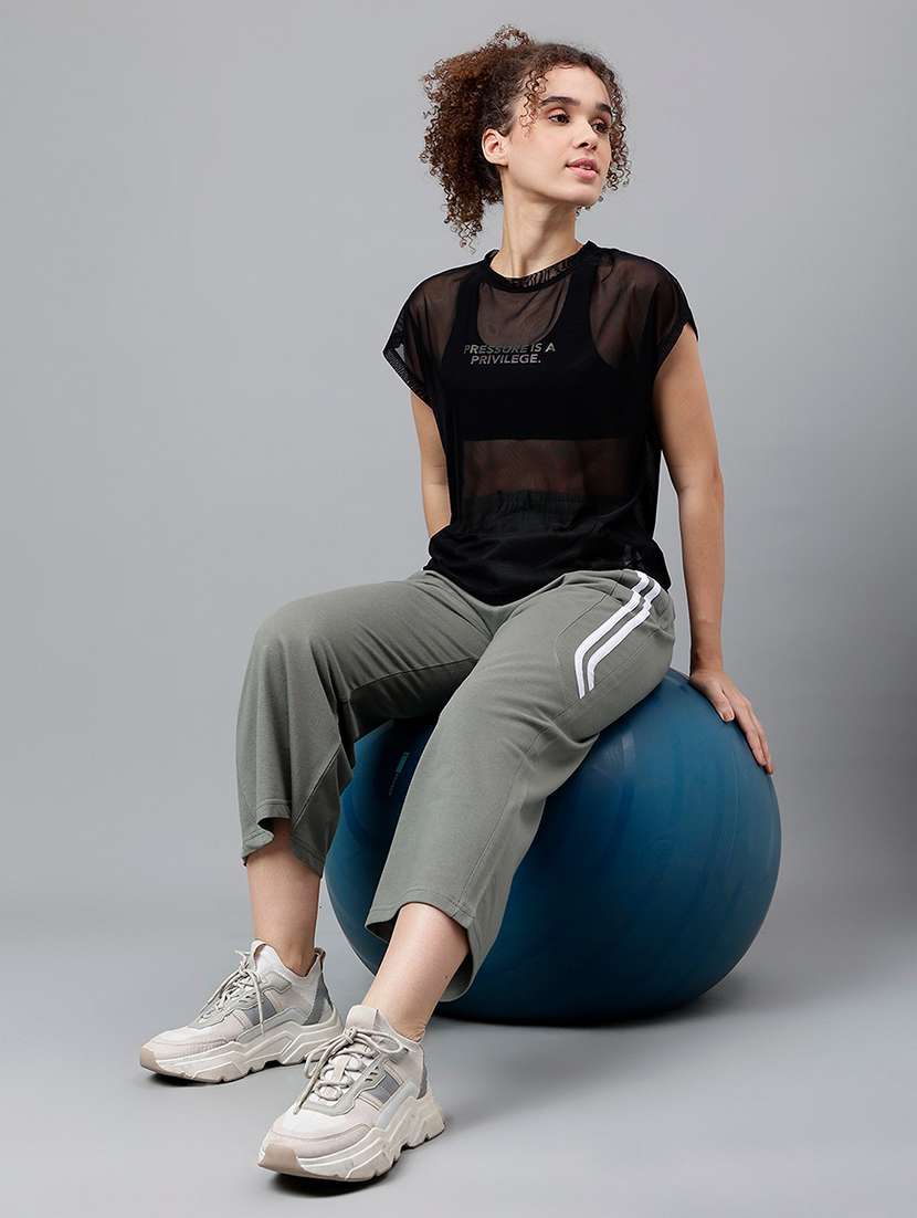 women typography printed relaxed fit dri-fit t-shirt - 21763046 -  Standard Image - 4