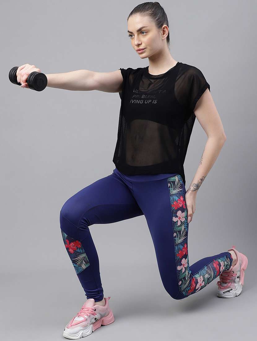 women typography printed relaxed fit dri-fit t-shirt - 21763047 -  Standard Image - 4