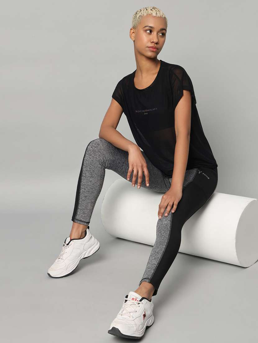 women typography printed relaxed fit dri-fit t-shirt - 21763059 -  Standard Image - 4