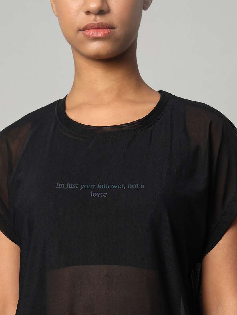 women typography printed relaxed fit dri-fit t-shirt - 21763059 -  Standard Image - 6