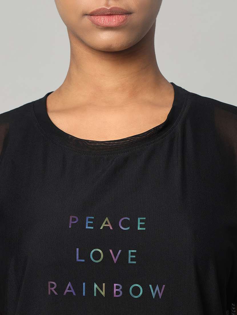 women typography printed relaxed fit dri-fit t-shirt - 21763060 -  Standard Image - 6