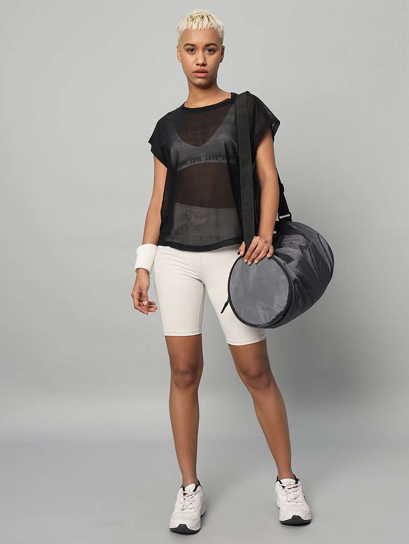 women typography printed relaxed fit dri-fit t-shirt - 21763061 -  Standard Image - 4