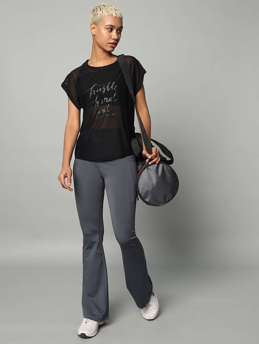 women typography printed relaxed fit dri-fit t-shirt - 21763063 -  Standard Image - 4