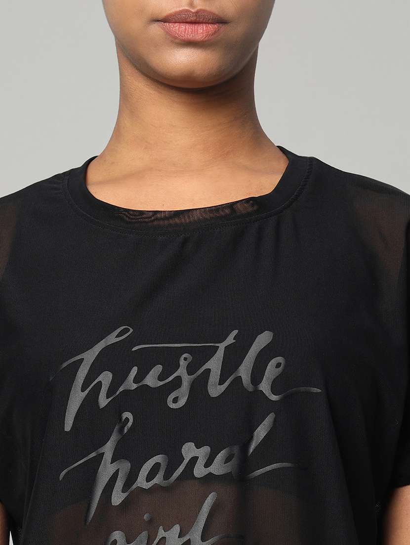 women typography printed relaxed fit dri-fit t-shirt - 21763063 -  Standard Image - 6