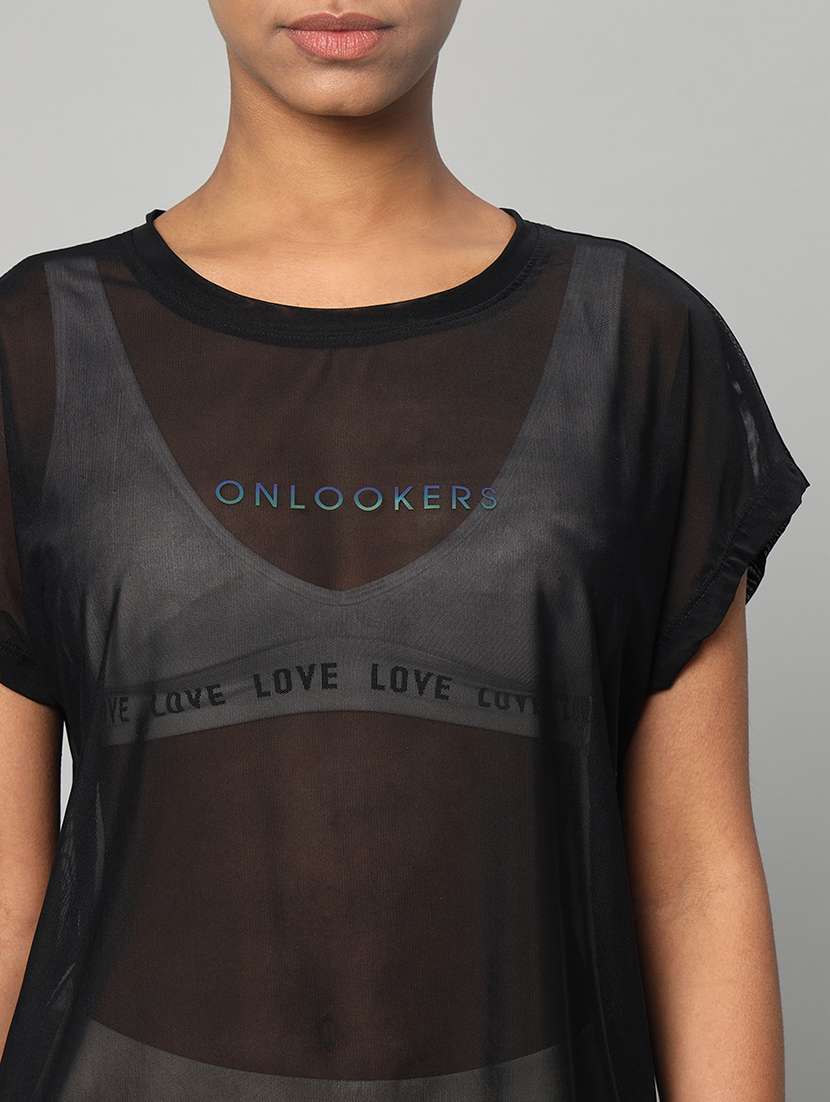 women typography printed relaxed fit dri-fit t-shirt - 21763064 -  Standard Image - 6