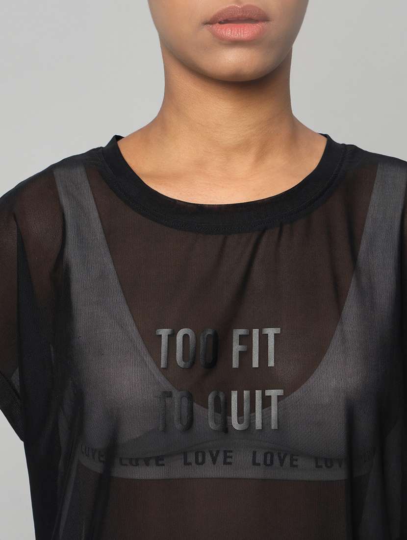 women typography printed relaxed fit dri-fit t-shirt - 21763067 -  Standard Image - 6