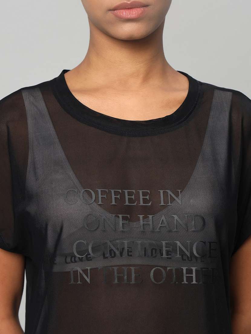 women typography printed relaxed fit dri-fit t-shirt - 21763070 -  Standard Image - 6