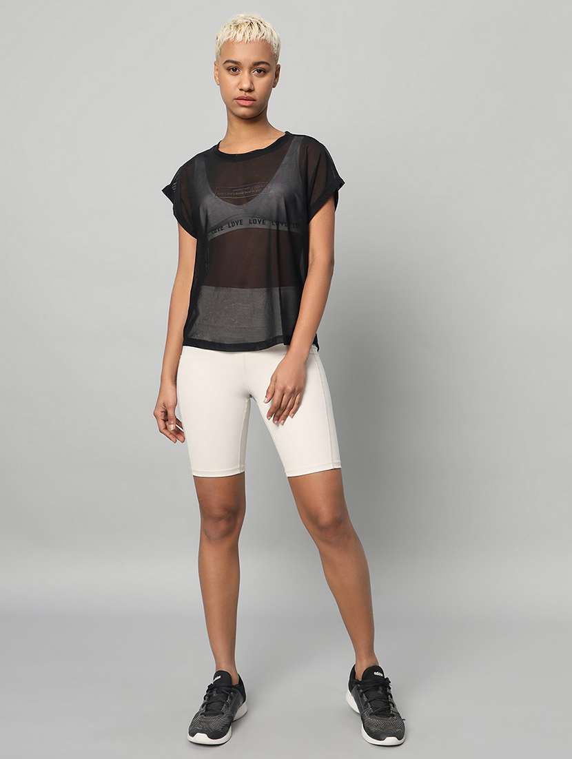 women typography printed relaxed fit dri-fit t-shirt - 21763072 -  Standard Image - 4