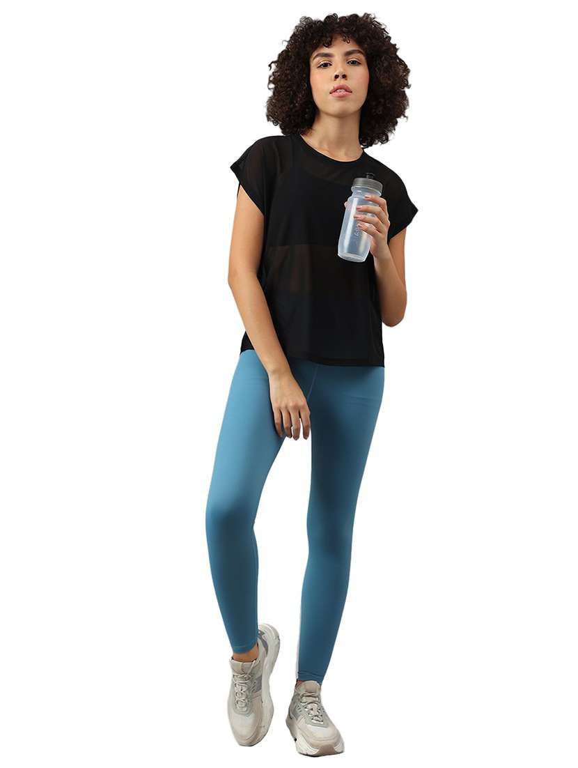 women round neck plain relaxed fit dri-fit t-shirt - 21763073 -  Standard Image - 4