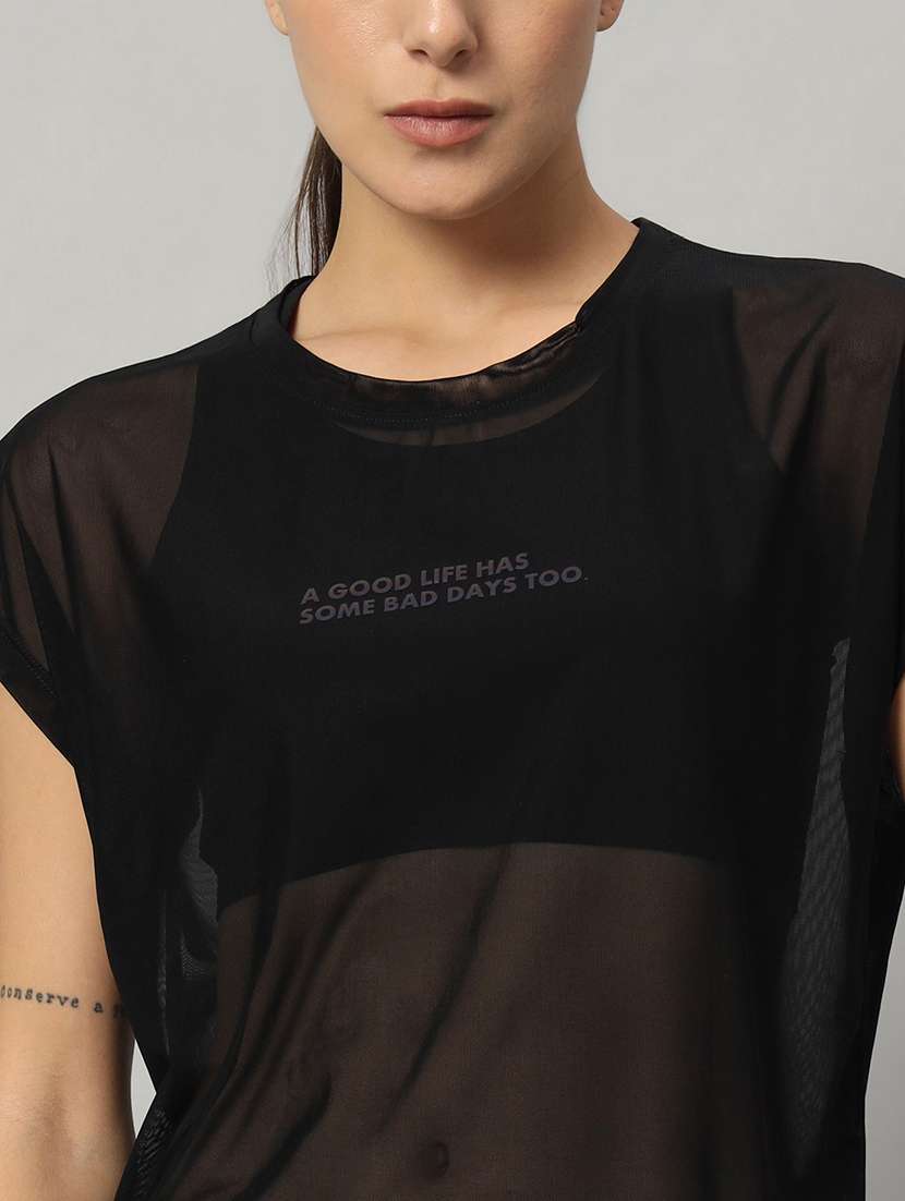 women typography printed relaxed fit dri-fit t-shirt - 21763074 -  Standard Image - 6