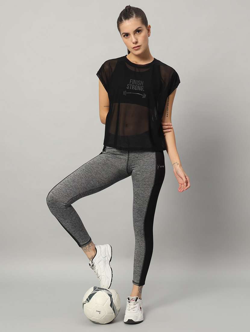 women typography printed relaxed fit dri-fit t-shirt - 21763075 -  Standard Image - 4