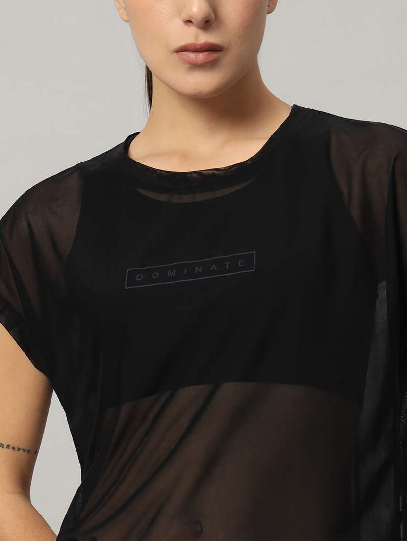 women typography printed relaxed fit dri-fit t-shirt - 21763076 -  Standard Image - 6